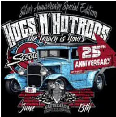 Hugs N Hotrods — Silver Anniversary Special Edition, June 13th. 25th Anniversary event at Greybeard's.